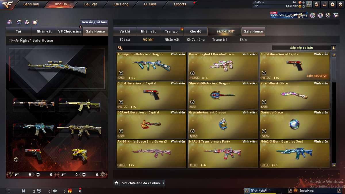 shop acc cf uy tin gia re